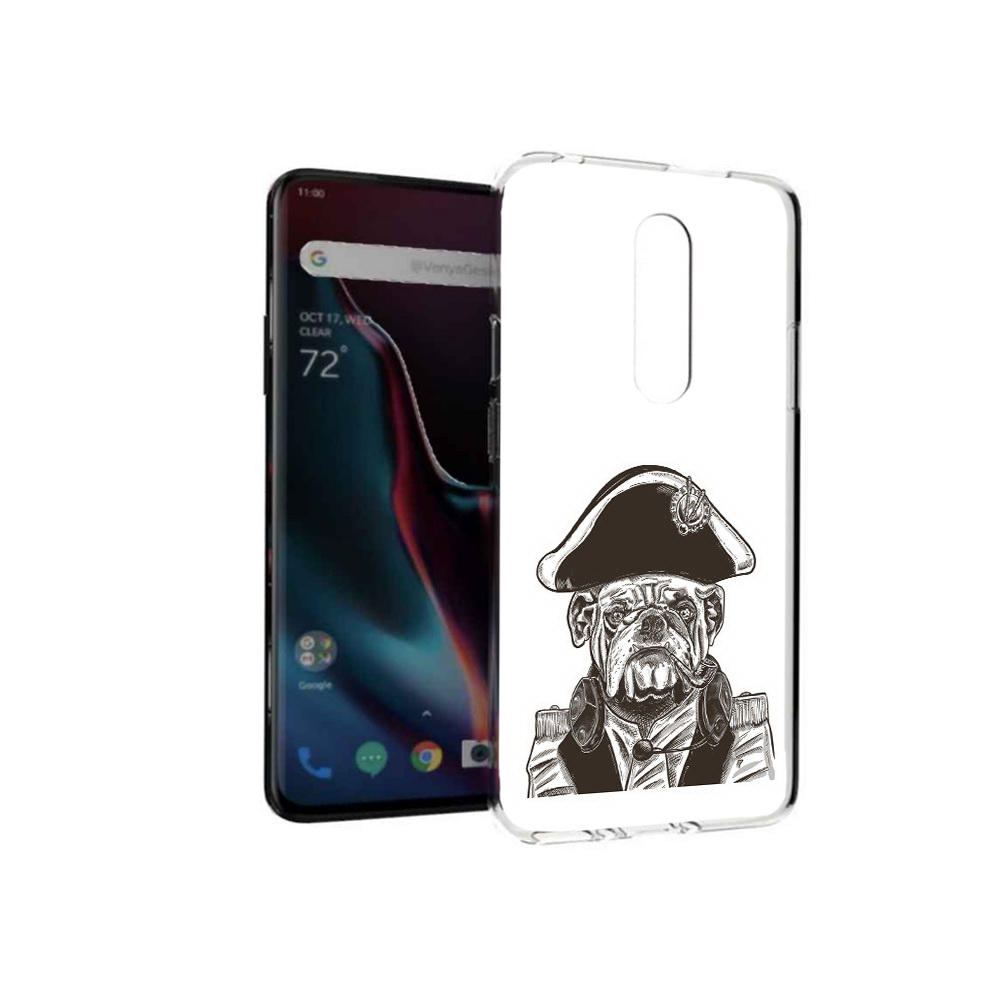 

Чехол MyPads Tocco для OnePlus 7 Pro мопс генерал (PT139735.130.483), Прозрачный, Tocco