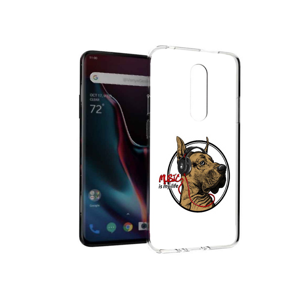 

Чехол MyPads Tocco для OnePlus 7 Pro музыкальная собака (PT139735.130.490), Прозрачный, Tocco