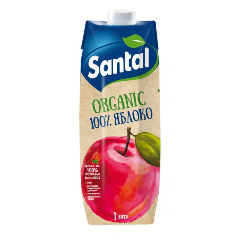 Сок Santal Organic яблоко, 1 л