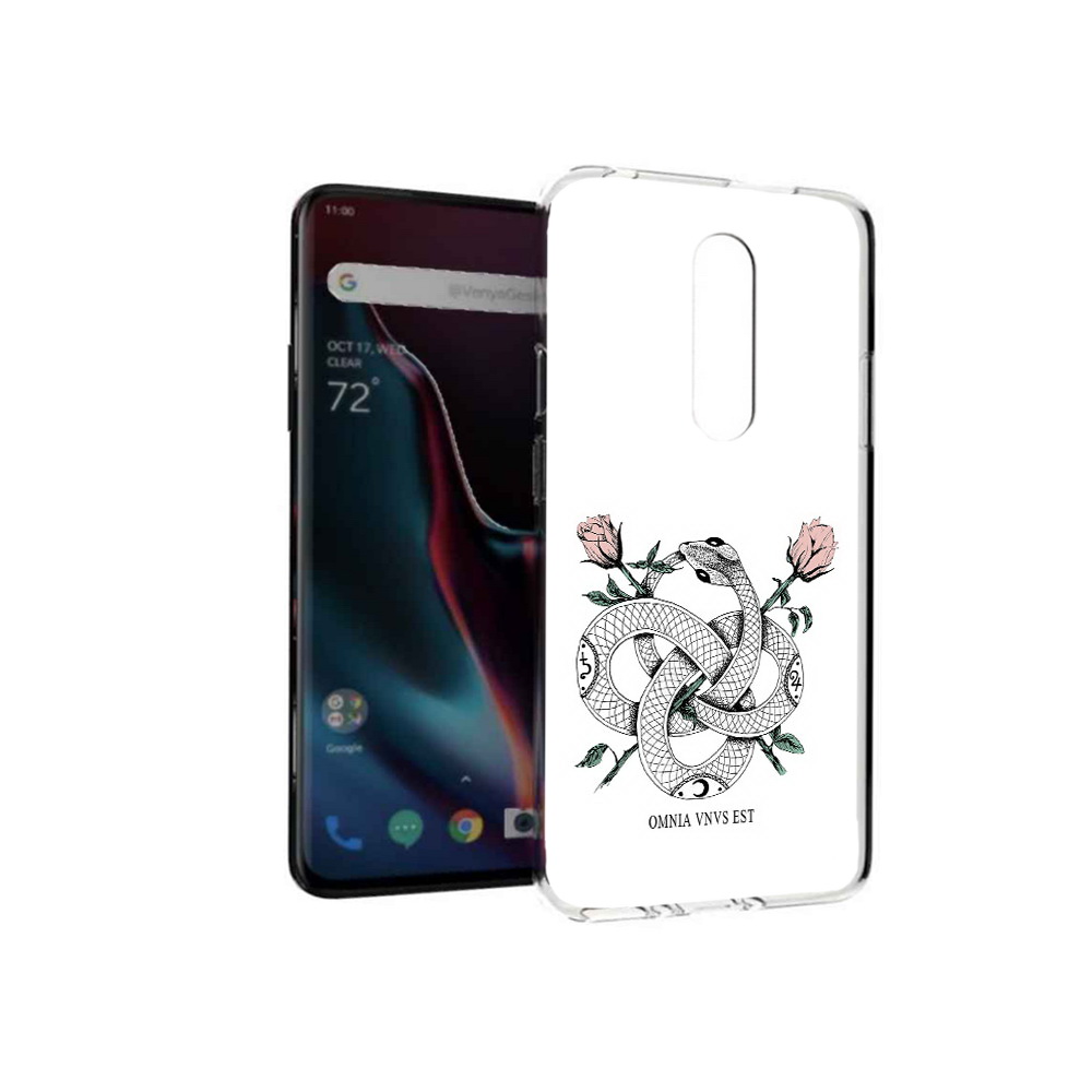 

Чехол MyPads Tocco для OnePlus 7 Pro нарисованная змея абстракция (PT139735.130.502), Прозрачный, Tocco