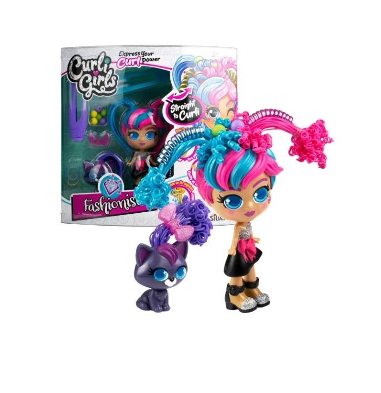 

Игровой набор Curli Girls Кукла Модница Милли с котёнком Вог, 82097, 82097