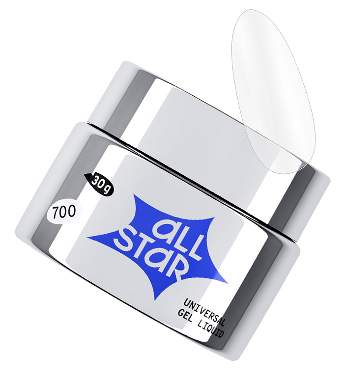 Гель скульптурный низкой вязкости ALL STAR Clear 700 Прозрачный 30 г 720₽