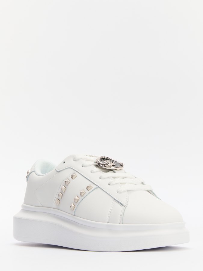

Кеды женские Just Cavalli 77RA3SB3 белые 41 EU, Белый, 77RA3SB3