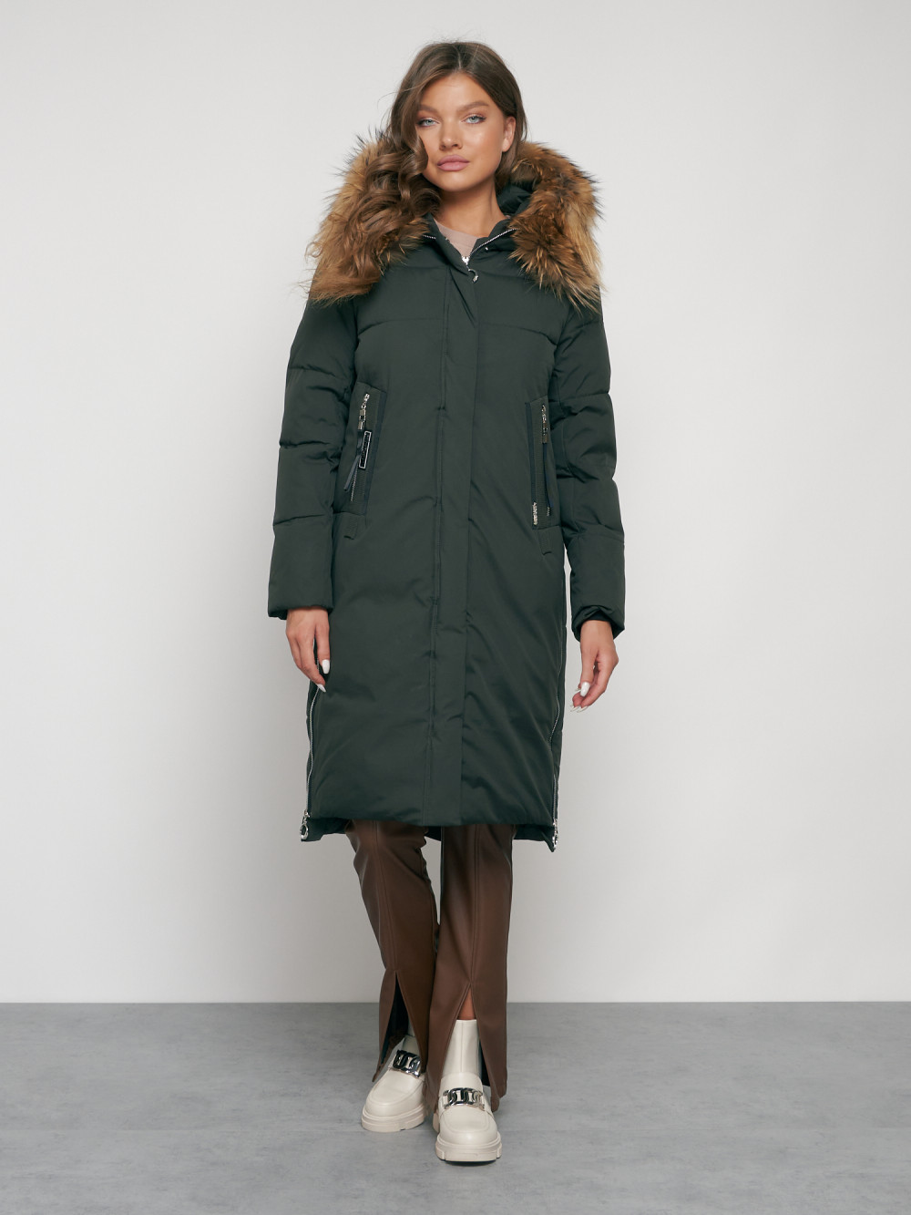 Пальто женское MTFORCE 133125 зеленое XL