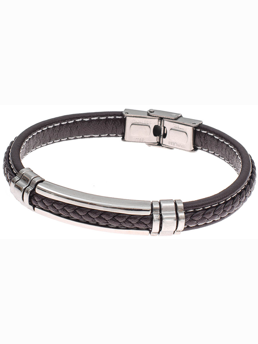 

Браслет из натуральной кожи и стали WowMan Jewelry EHW01038121921SBB, EHW01038121921SBB