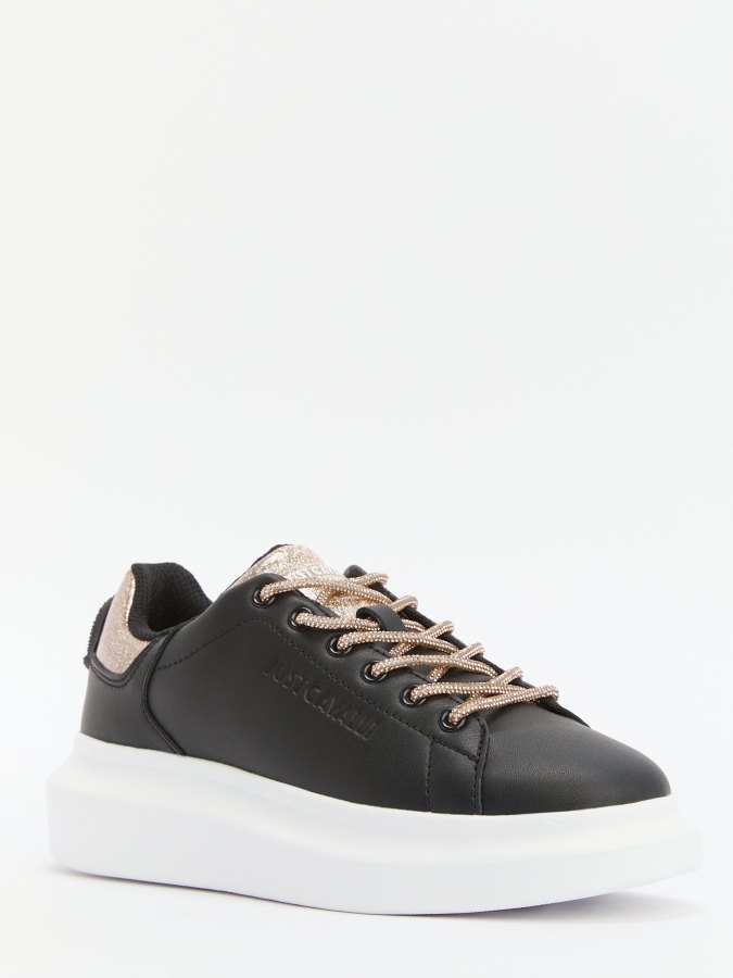 

Кеды женские Just Cavalli 77RA3SB1 черные 39 EU, Черный, 77RA3SB1