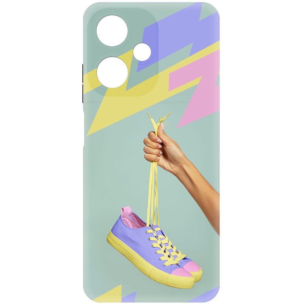 

Чехол-накладка Krutoff Soft Case Кроссовки женские Цветные для Infinix Hot 30 Play черный