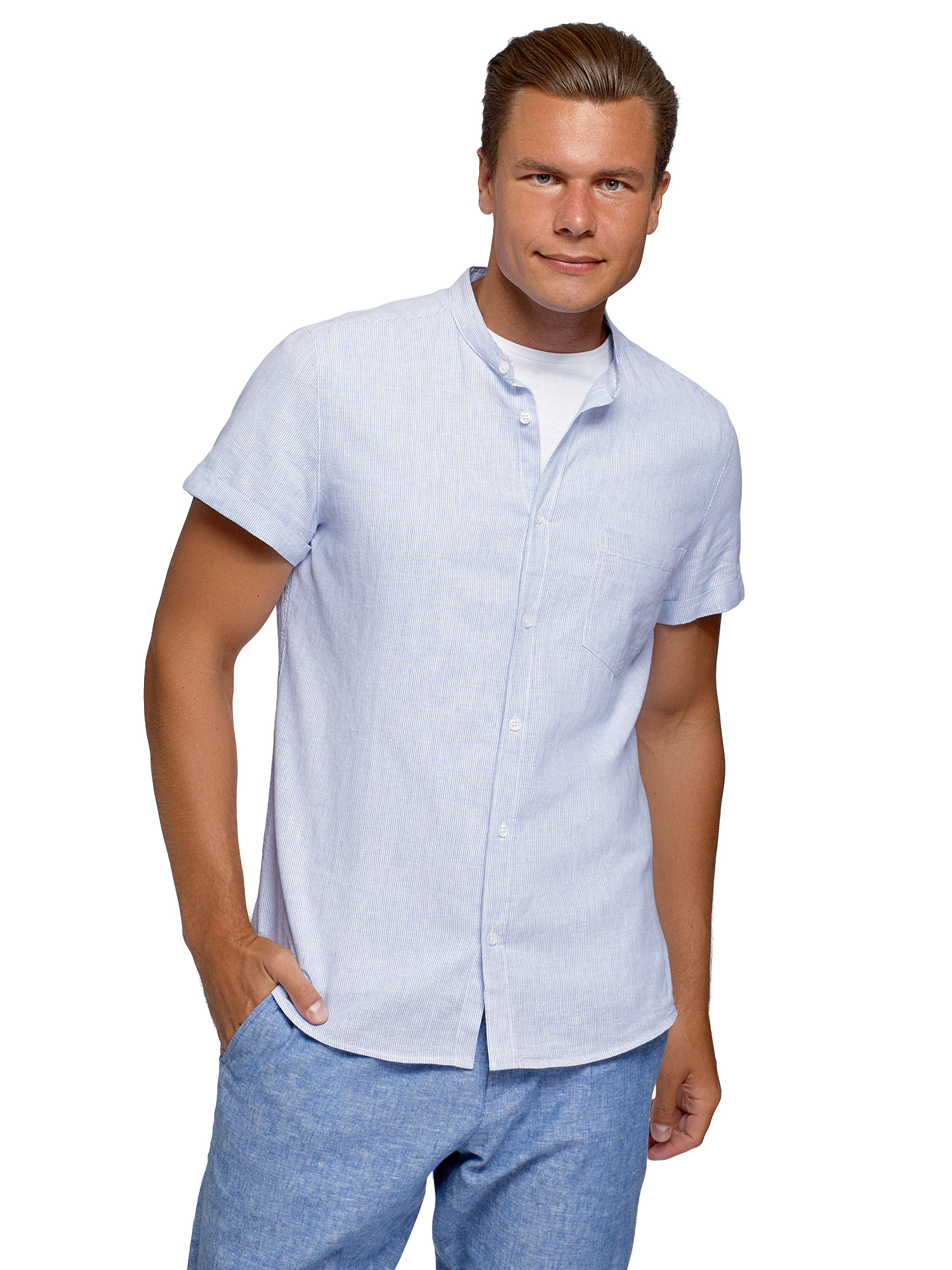 Рубашка мужская oodji 3L420005M-1 белая XL