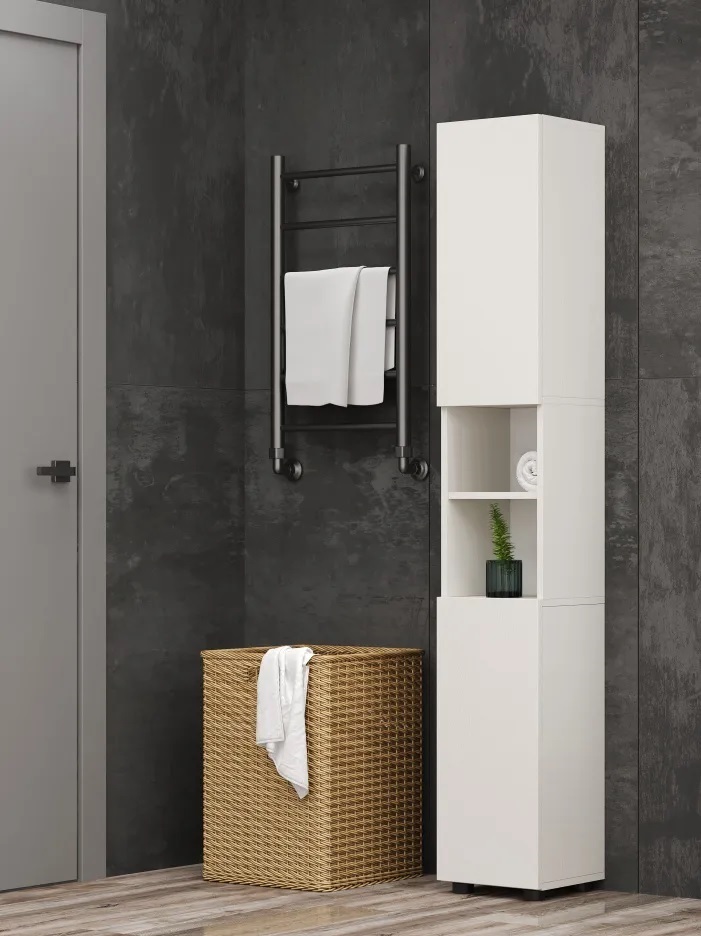 Шкаф-пенал в ванную комнату VITAMIN мебель 28*170*28