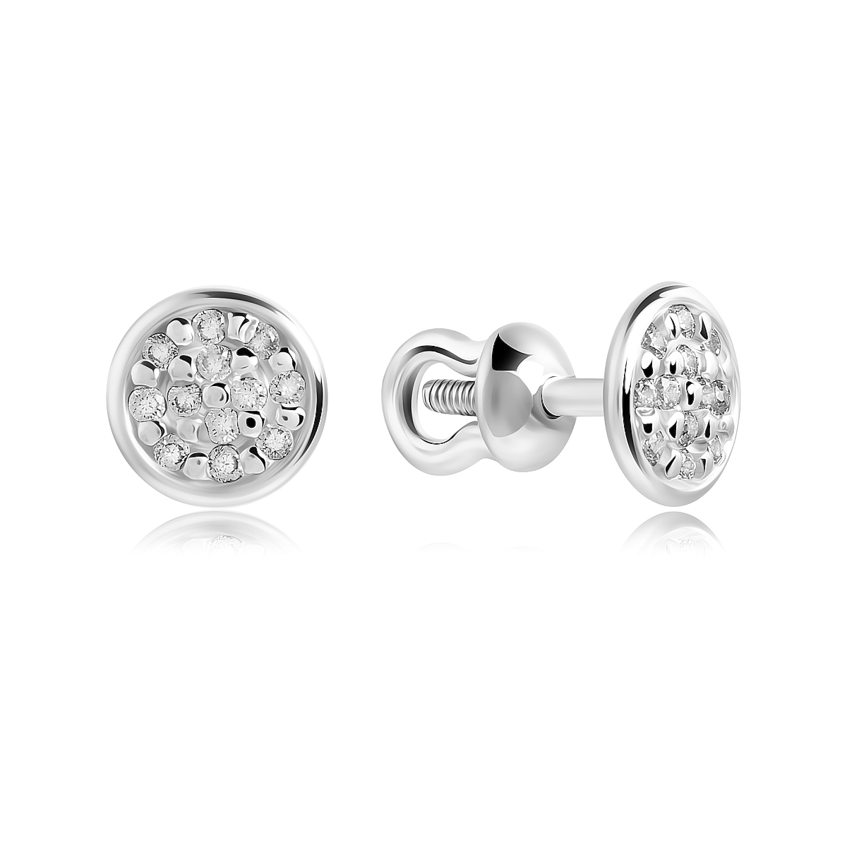 

Серьги из серебра VALTERA 117014, фианит, 117014