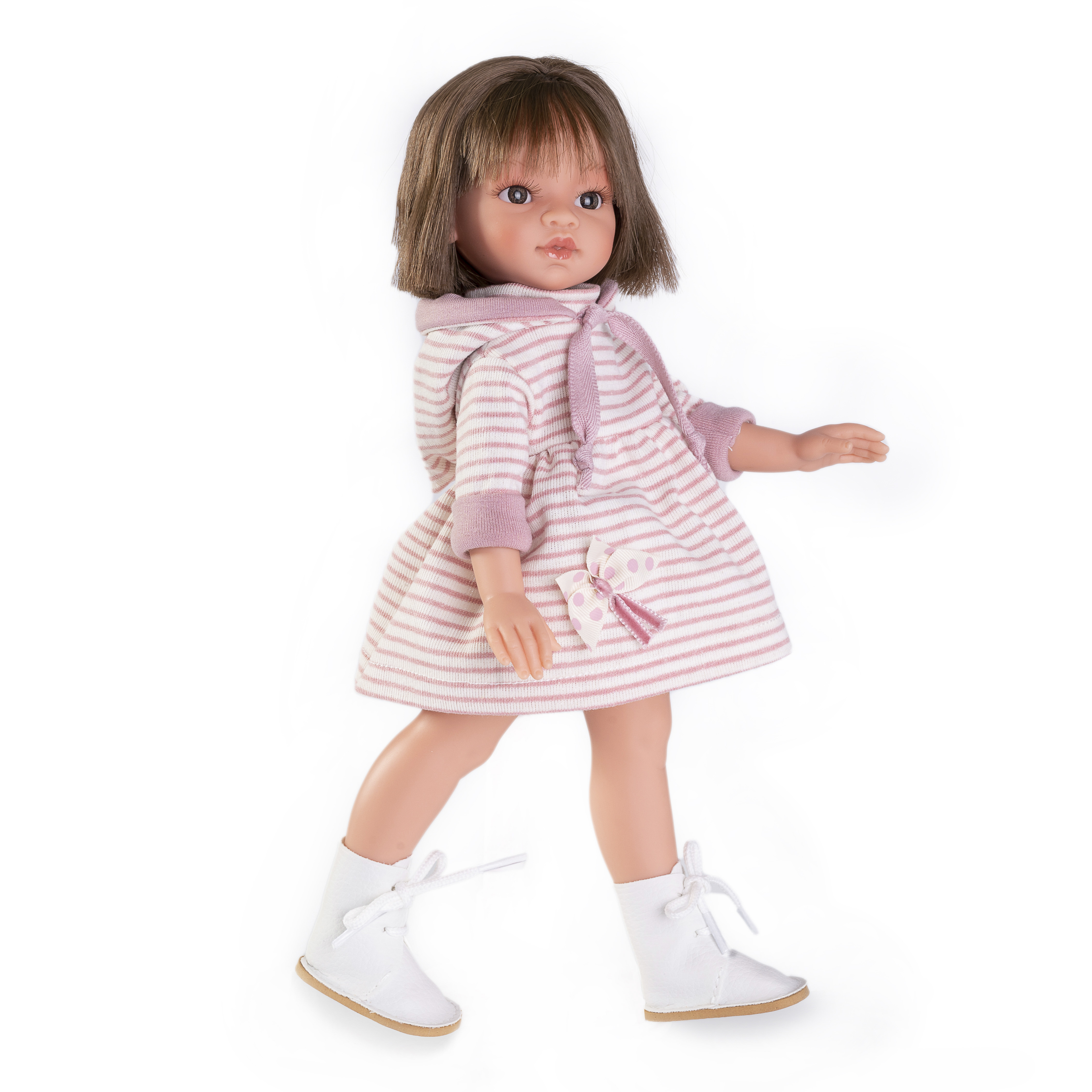 Кукла девочка Antonio Juan Ноа в платье в полоску, 33 см, виниловая испанская 25299