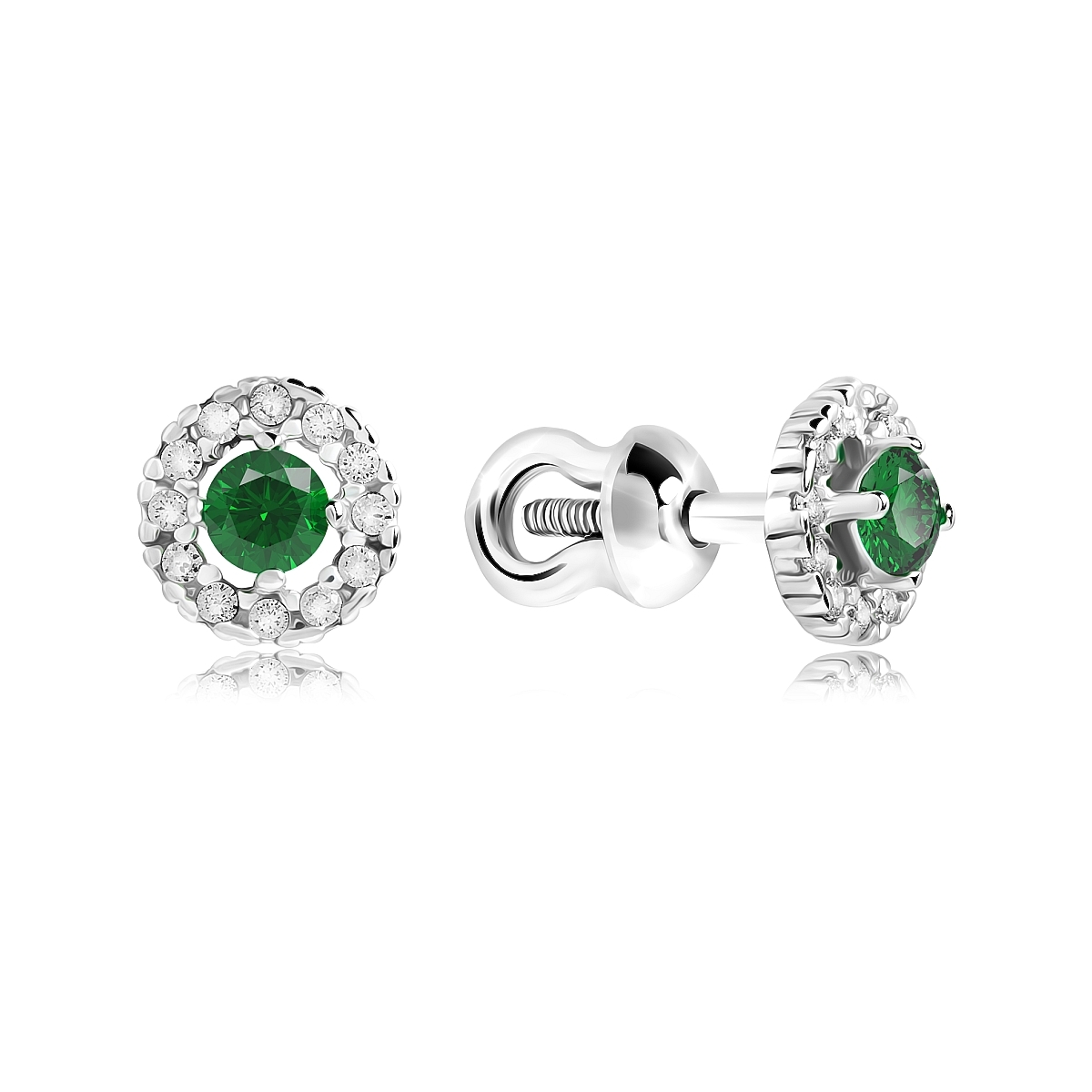

Серьги из серебра VALTERA 117085, фианит, 117085