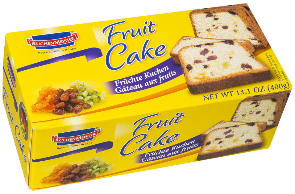 

Кекс KuchenMeister Fruit Cake с изюмом и цукатами Апельсин-Лимон 400г