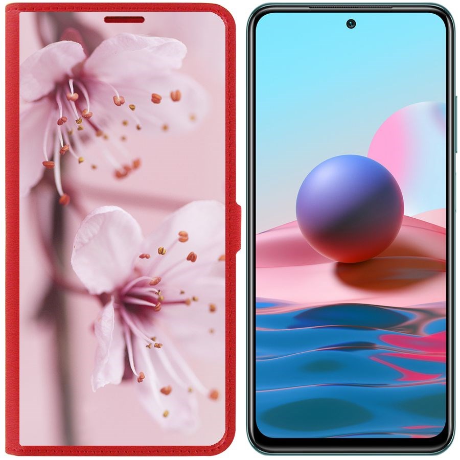 

Чехол-книжка Krutoff Eco Book для Xiaomi Redmi Note 10S Весна (красный)