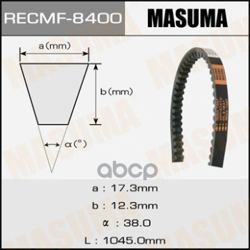 

Ремень Клиновой 17x1045 Masuma 8400 Masuma арт. 8400