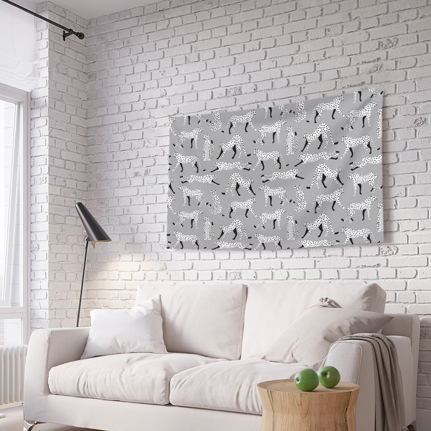 

Горизонтальное фотопанно на стену JoyArty "Леопарды на сером фоне" 150х200 см, Леопарды на сером фоне