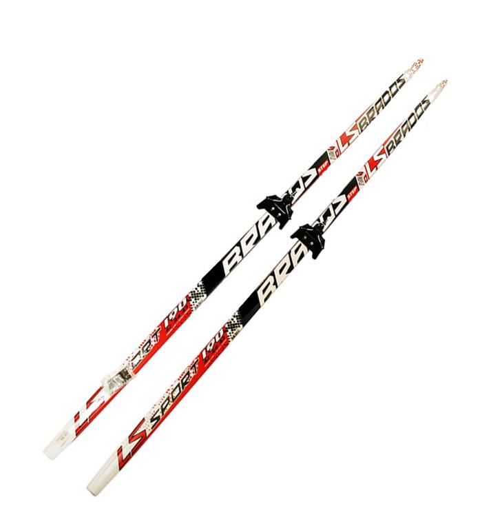 фото Лыжный комплект (лыжи, крепления) 75 мм 195 brados ls sport 3d black/red stc