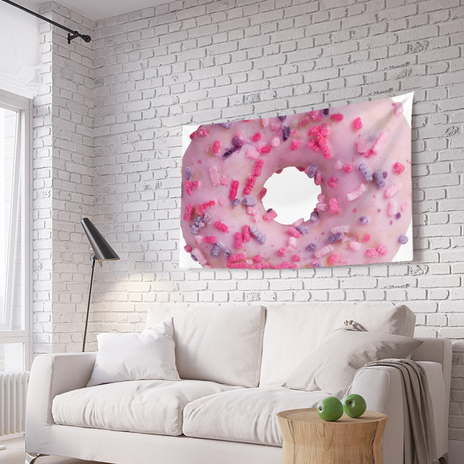 

Горизонтальное фотопанно на стену JoyArty "Розовый пончик", из ткани, 150х200 см, Розовый пончик