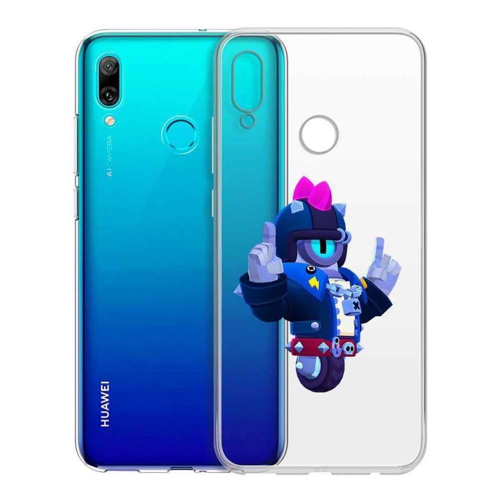 

Чехол-накладка Brawl Stars-Дикий Сту для Huawei P Smart (2019)or 10 Lite (2019), Прозрачный