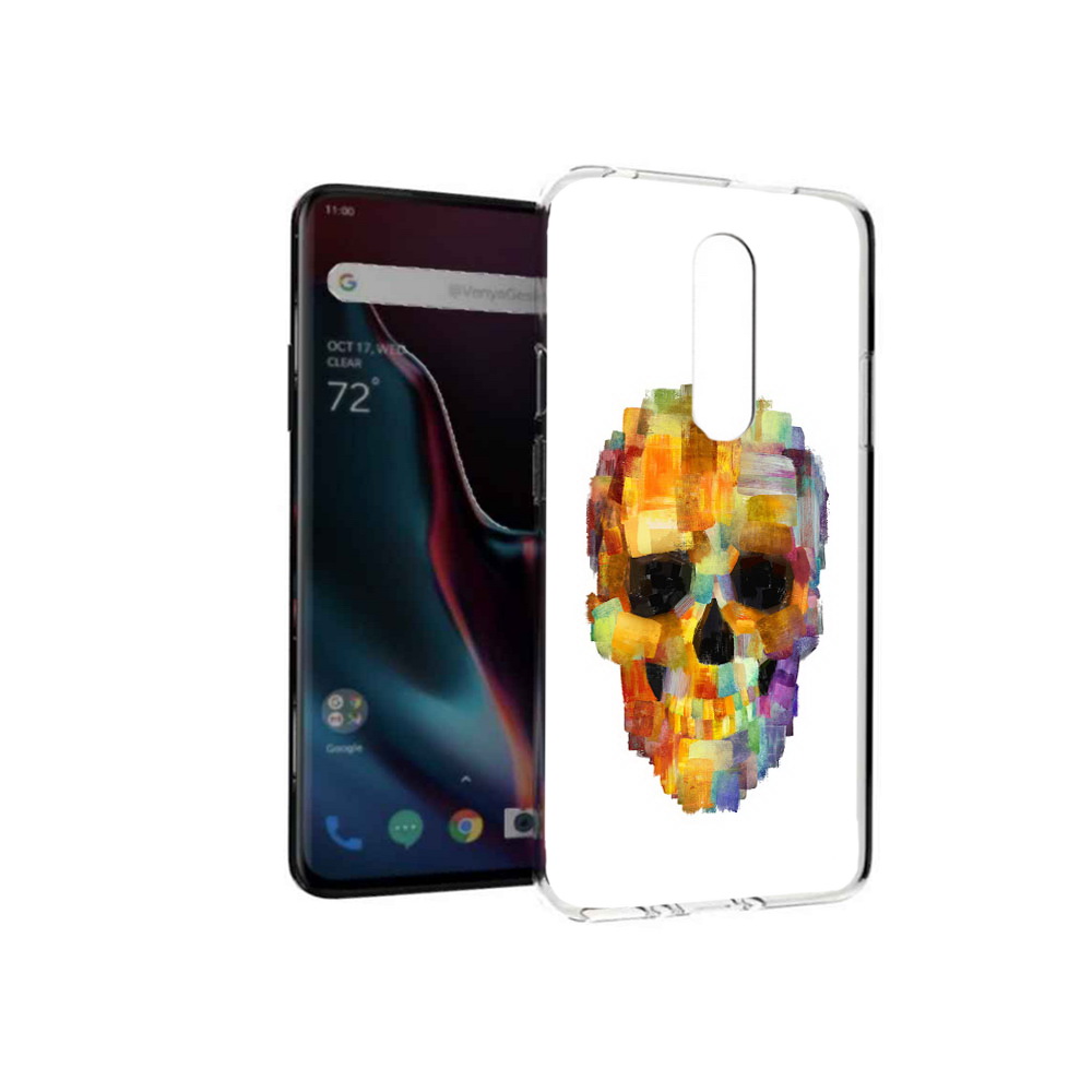 

Чехол MyPads Tocco для OnePlus 7 Pro нарисованный череп (PT139735.130.516), Прозрачный, Tocco