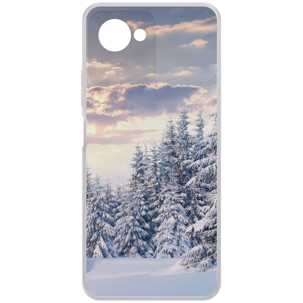

Чехол-накладка Krutoff Clear Case Снежный пейзаж для Realme C30s, Прозрачный
