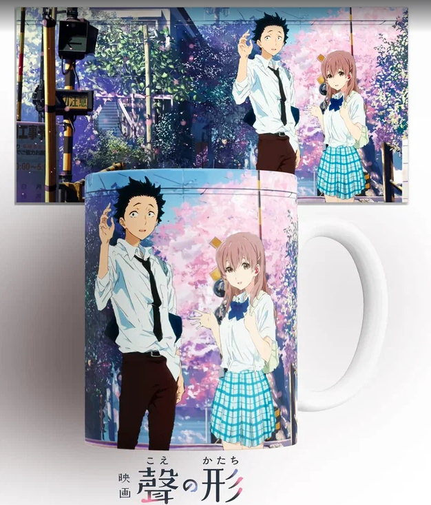 Кружка аниме Форма Голоса секо и сёя исида koe no katachi anime 330 мл.