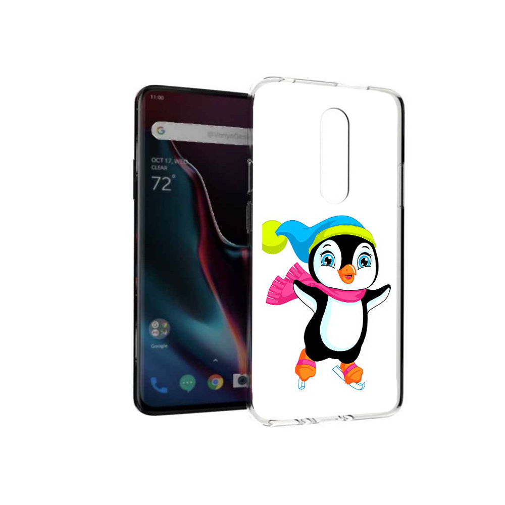 

Чехол MyPads Tocco для OnePlus 7 Pro пингвин на коньках (PT139735.130.540), Прозрачный, Tocco