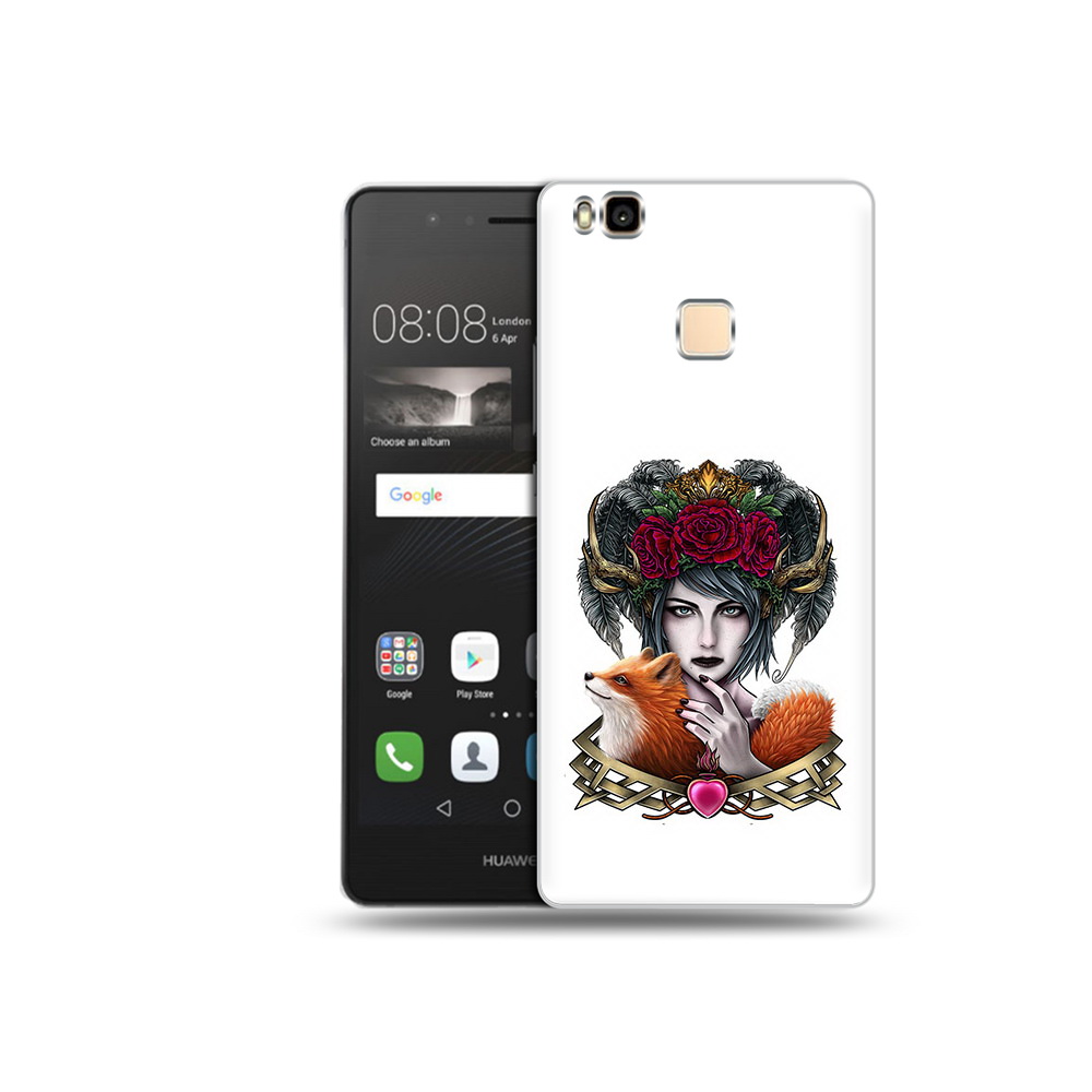 Чехол MyPads Tocco для Huawei P9 Lite девушка с лисой (PT74547.57.314)