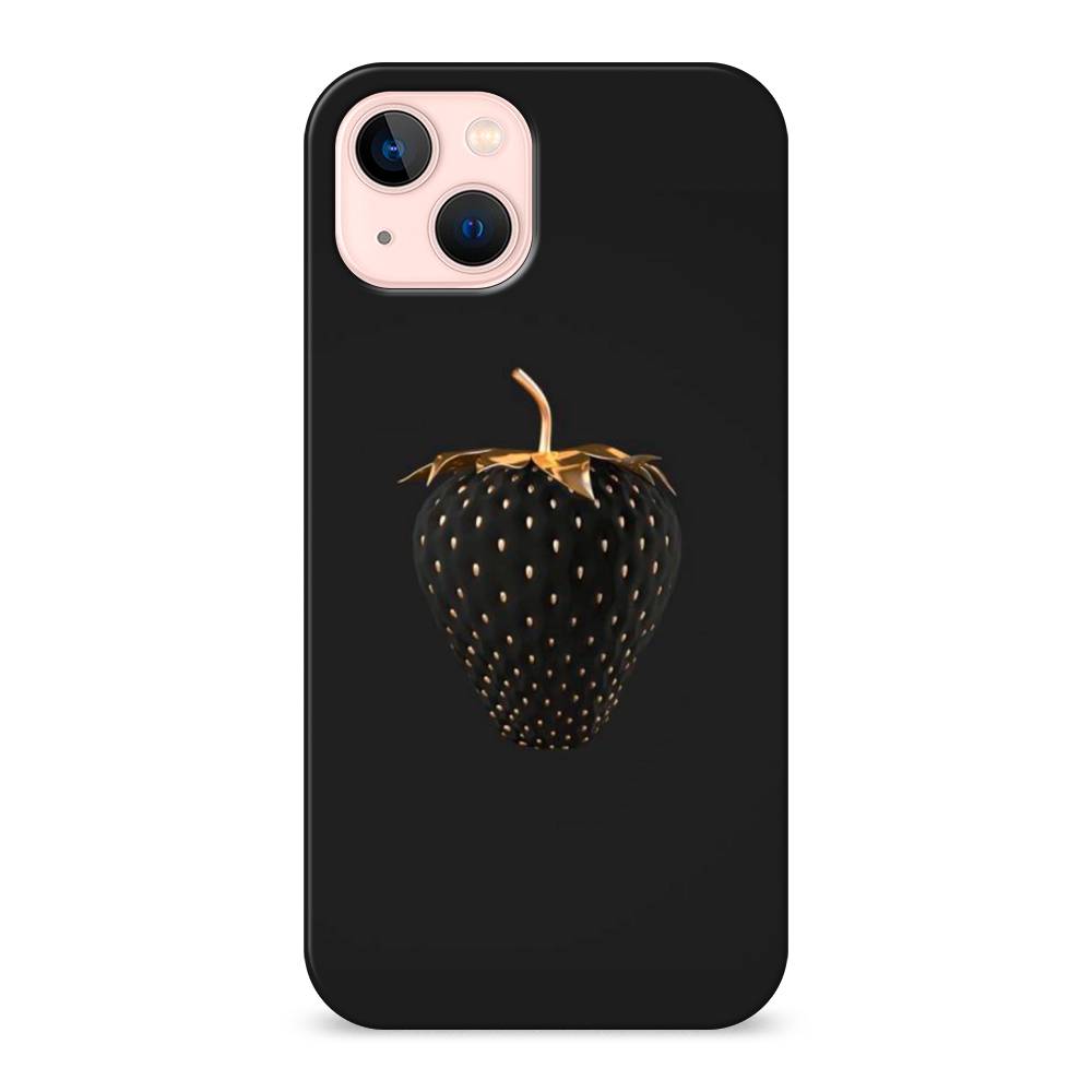 

Пластиковый чехол "Черно-золотая клубника" на Apple iPhone 13, 14220-7