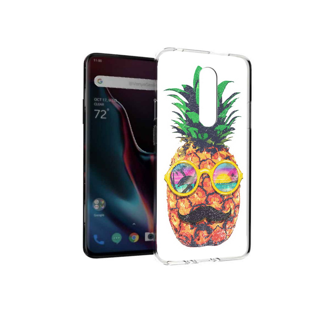 

Чехол MyPads Tocco для OnePlus 7 Pro прикольный ананас с лицом (PT139735.130.556), Прозрачный, Tocco