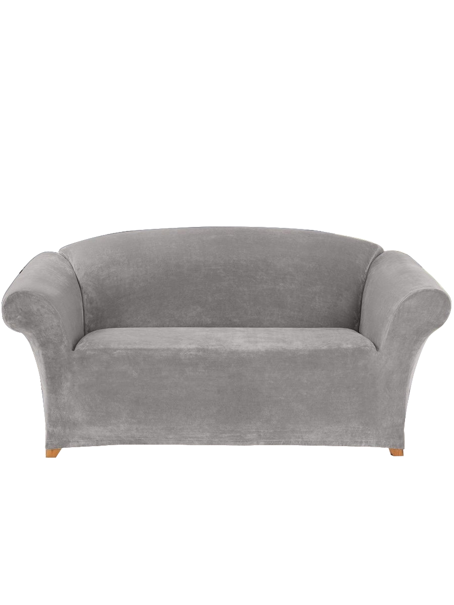 Чехол на двухместный диван Виктория хоум декор Бруклин светло-серый