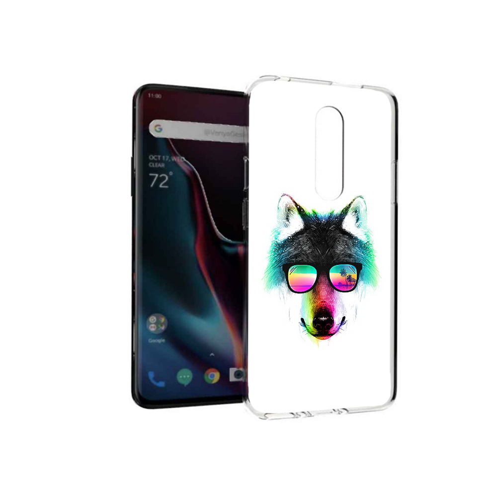

Чехол MyPads Tocco для OnePlus 7 Pro радужный волк (PT139735.130.567), Прозрачный, Tocco