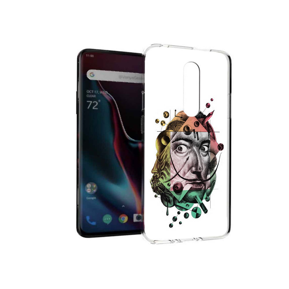 

Чехол MyPads Tocco для OnePlus 7 Pro разноцветное лицо абстракция (PT139735.130.570), Прозрачный, Tocco