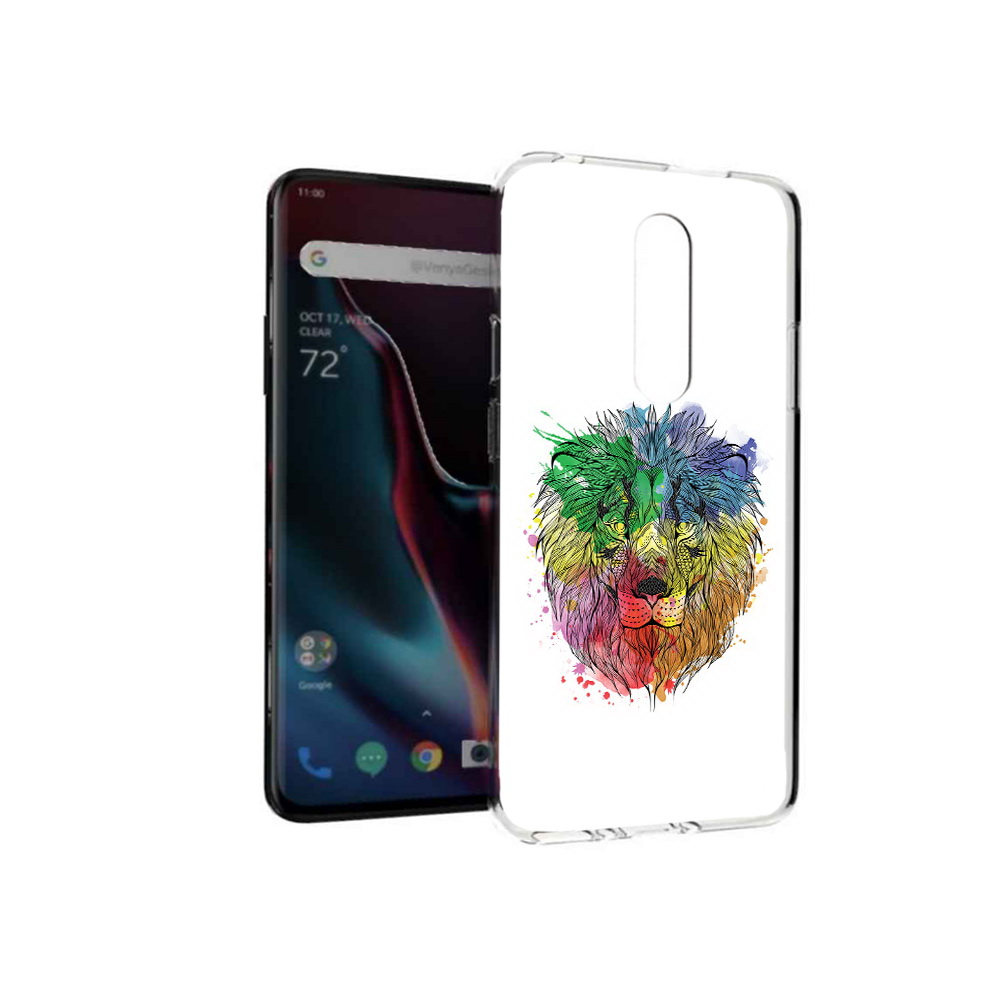 

Чехол MyPads Tocco для OnePlus 7 Pro разноцветный гордый лев (PT139735.130.573), Прозрачный, Tocco