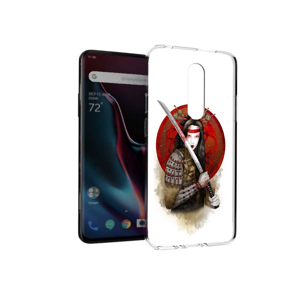 

Чехол MyPads Tocco для OnePlus 7 Pro рисованная девушка с катаной (PT139735.130.580), Прозрачный, Tocco