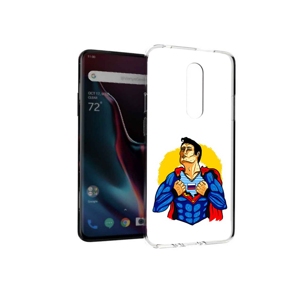 

Чехол MyPads Tocco для OnePlus 7 Pro русский супермен (PT139735.130.591), Прозрачный, Tocco
