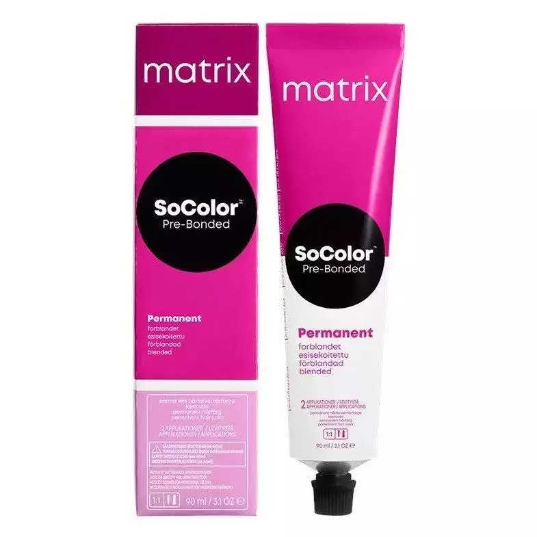 Краситель Matrix SoColor Pre-Bonded 7AJ Блондин пепельный нефритовый 7.17 90 мл matrix безаммиачный краситель socolor sync pre bonded 7va средний блондин перламутрово пепельный 7 21 90 мл