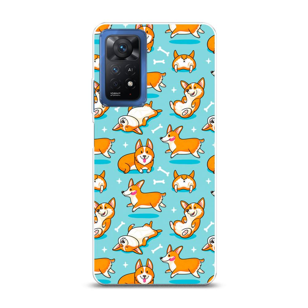 фото Силиконовый чехол "веселые корги" на xiaomi redmi note 11 pro 5g awog