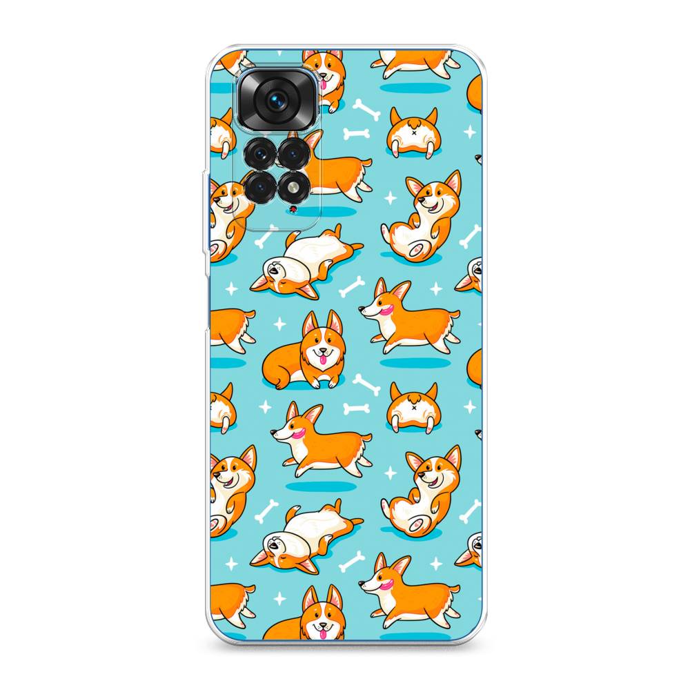 фото Силиконовый чехол "веселые корги" на xiaomi redmi note 11s awog