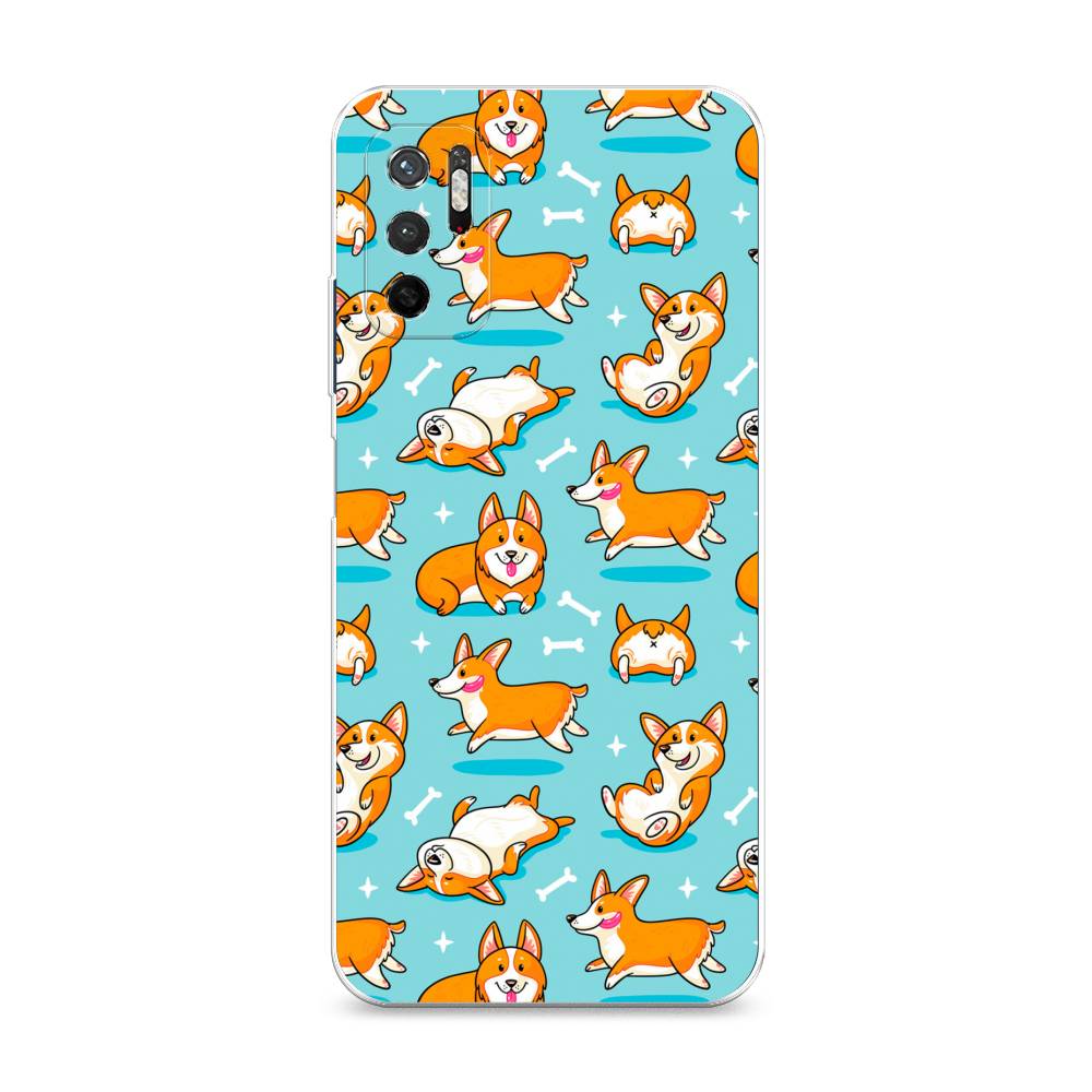 фото Силиконовый чехол "веселые корги" на xiaomi redmi note 11se awog