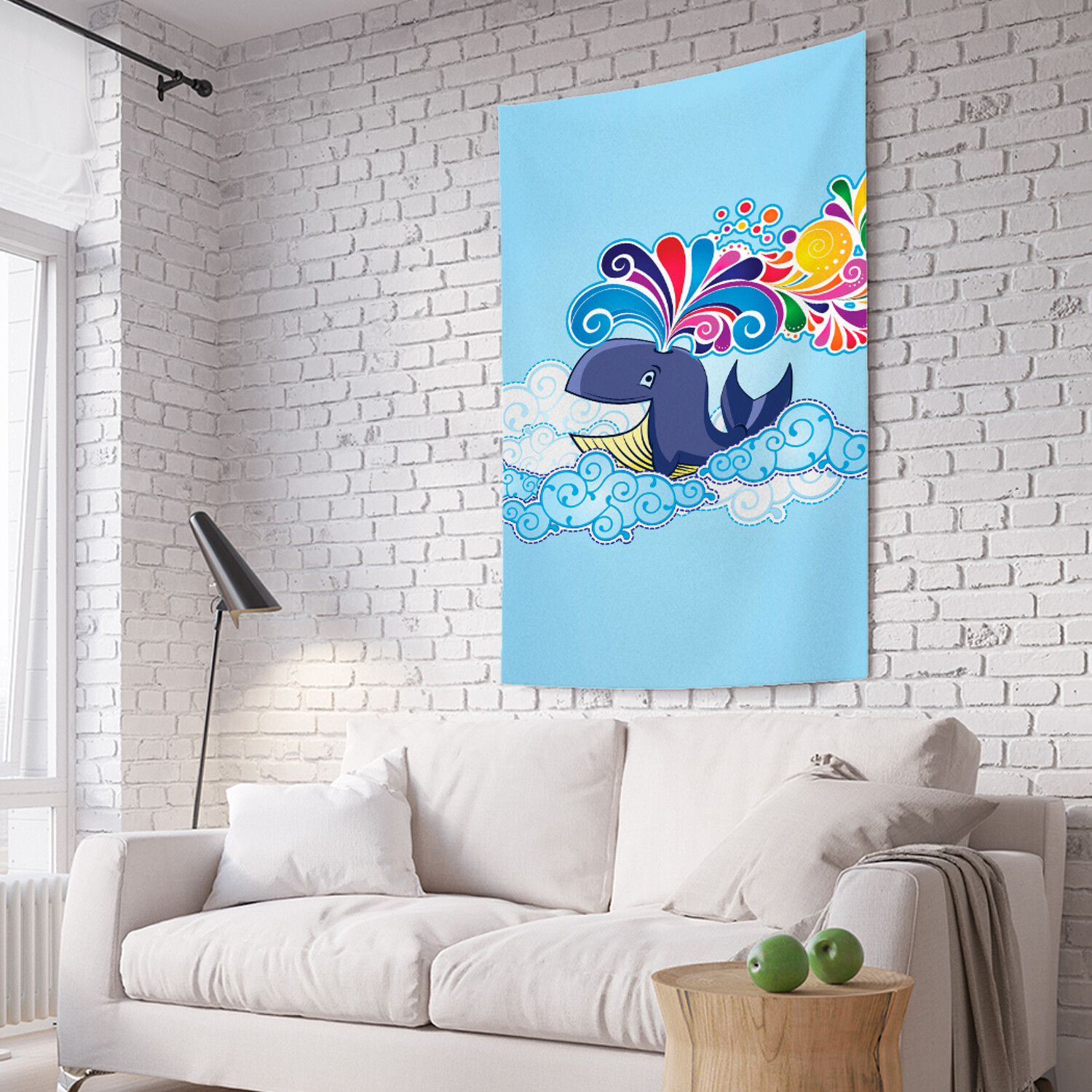 

Вертикальное фотопанно на стену JoyArty Кит в облаках 150x200 см, Кит в облаках