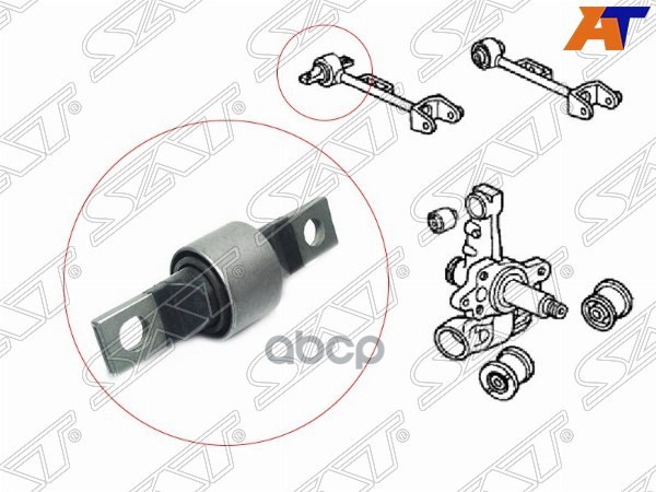 

SAT ST-52390-S5H-000 Сайлентблок заднего верхнего поперечного рычага Honda Civic 2001- 1шт
