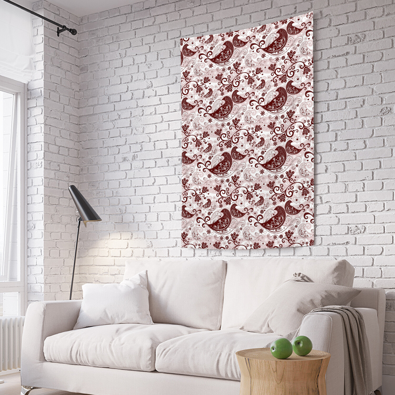 

Вертикальное фотопанно на стену JoyArty Узорные птицы 150x200 см, Узорные птицы