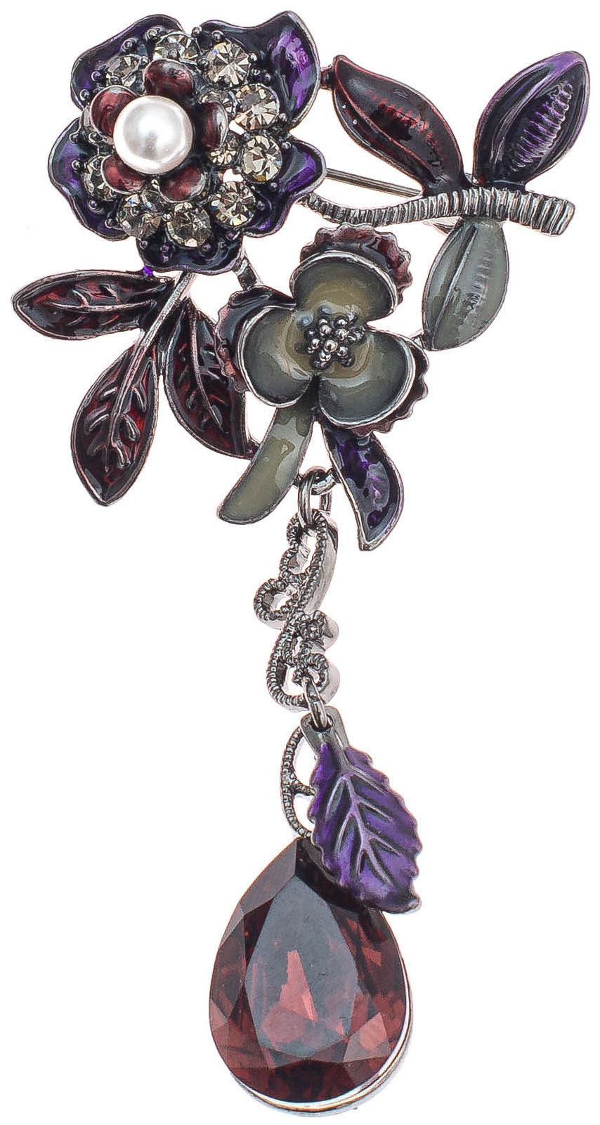 

Брошь из ювелирного сплава с кристаллом WowMan Jewelry WM10013BFWR, WM10013BFWR