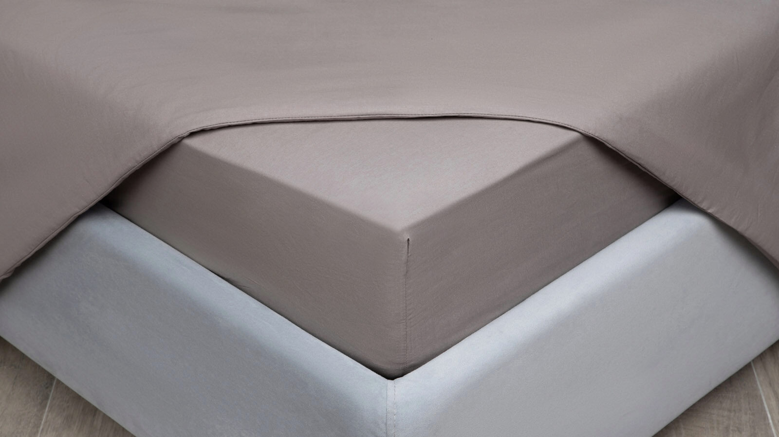 Простыня на резинке Comfort Cotton, цвет: Светло-серый 160x200 см