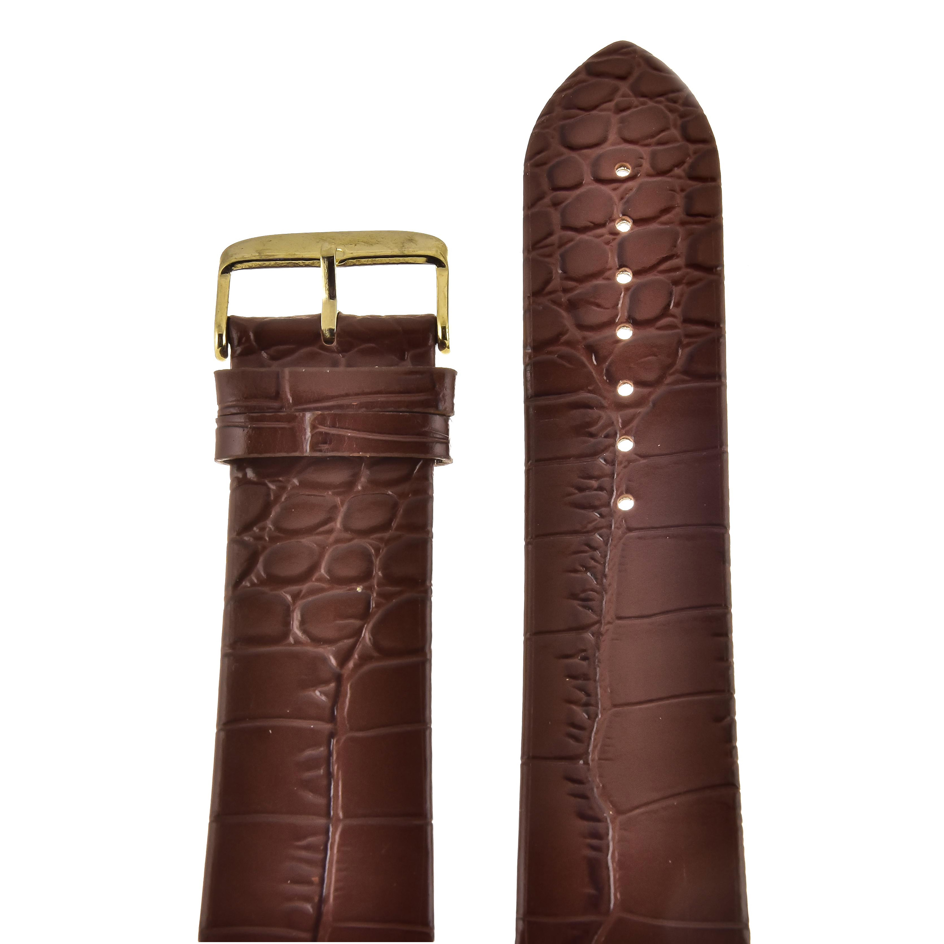 

Ремешок из двух частей унисекс MAKNAMARA 26 croco коричневый, 26