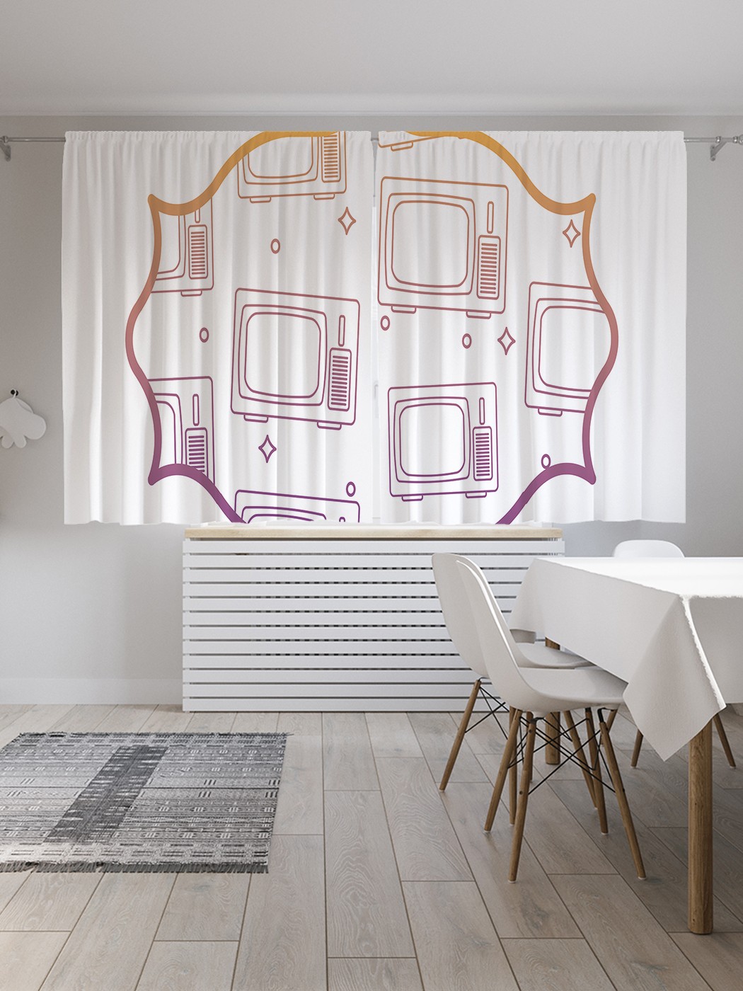 

Классические шторы JoyArty "Старые телевизоры", серия Oxford DeLux, 2 полотна 145x180 см, Старые телевизоры