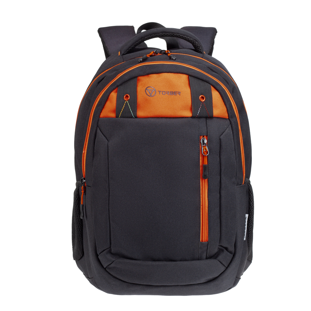 Школьный рюкзак Torber CLASS X оранжевый T5220-22-BLK-RED