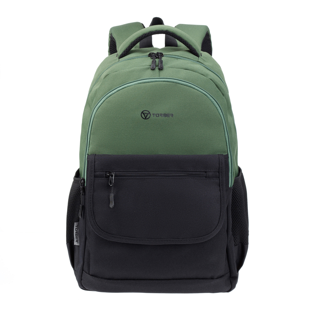 Школьный рюкзак Torber CLASS X зеленый T2743-22-GRN-BLK