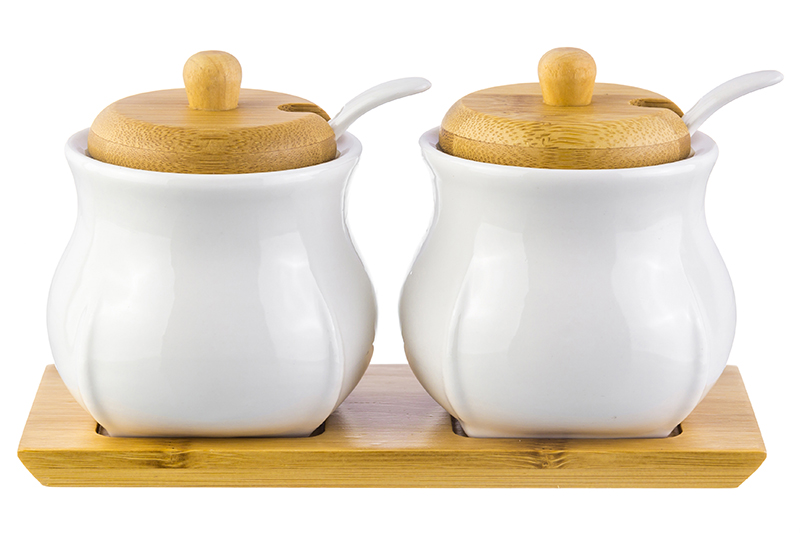 

Набор 2 банок для специй 225 мл 18х8,8х10 см "Тюльпан" Elan Gallery, Белый;коричневый, Айсберг